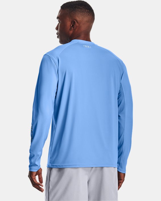 Men's UA Iso-Chill Shorebreak Fill Long Sleeve, Blue, pdpMainDesktop image number 1